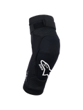 Alpinestars Bionic Plasma Youth Knee Protector, ginocchiera protettiva per ragazzi, nero, protezione per motocross, logo Alpinestars bianco e branding Plasma, struttura in mesh 3D, cinturino superiore regolabile, design ergonomico sagomato