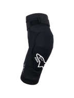 Alpinestars Bionic Plasma Youth Knee Protector, ginocchiera protettiva per ragazzi, nero, protezione per motocross, logo Alpinestars bianco e branding Plasma, struttura in mesh 3D, cinturino superiore regolabile, design ergonomico sagomato
