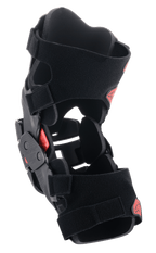 Ginocchiera Alpinestars Youth Bionic 5S, protezione per ginocchia da motocross, nero e rosso, con costruzione del telaio ibrida, sistema di cerniere a quattro punti stabile e cinghie in Velcro regolabili, design protettivo e leggero per giovani piloti fuoristrada