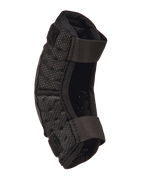 Alpinestars Youth Bionic Action Kickstart Elbow Guard, protezione per gomiti da motocross, nero, vista di profilo con doppie cinghie elasticizzate e imbottitura traforata flessibile, equipaggiamento protettivo resistente per bambini per il fuoristrada
