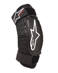 Alpinestars Youth Bionic Action Kickstart Elbow Guard, nero, gomitiera protettiva per ragazzi con logo a stella bianco e marchio Kickstart rosso, doppie cinghie regolabili in velcro, tessuto a rete traspirante, design ergonomico per motocross e sport d'azione