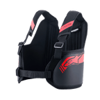 Alpinestars Youth Bionic Rib Support, protezione costale per kart per ragazzi, nero e rosso, con spallacci regolabili in rete 3D, pannelli laterali rigidi con logo a stella rosso e cinturino regolabile in vita per una vestibilità sicura
