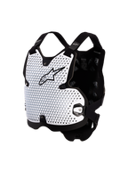 Alpinestars Protezione Torace Bionic Action, protezione torace da motocross, bianco e nero, tecnologia A-Morph ventilata, certificata CE Livello 1, struttura flessibile per fuoristrada
