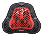 Alpinestars Nucleon KR Cell Cir Protector, protezione pettorale per moto, rosso fumo trasparente e nero, struttura CELL a nido d'ape, logo Alpinestars bianco, protezione leggera e ventilata
