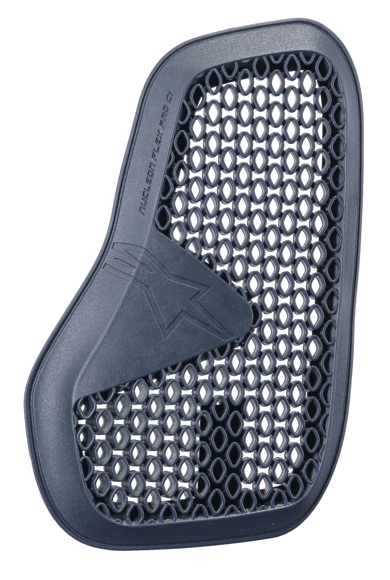 Alpinestars Nucleon Flex Pro Ci Protector, protezione toracica da moto, antracite, inserto protettivo grigio scuro con trama a nido d'ape, design ergonomico curvo con logo a stella in rilievo, microstruttura altamente ventilata