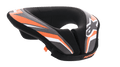 Alpinestars Youth Sequence Neck Roll, collare protettivo da motocross e MTB, nero antracite e arancione, design imbottito a forma di U con coda estesa per la stabilità, equipaggiamento protettivo per giovani piloti, con logo Alpinestars bianco