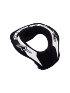 Alpinestars Collare Sequence Ragazzo, protezione collo motocross, nero e bianco, con schiuma a doppia densità.