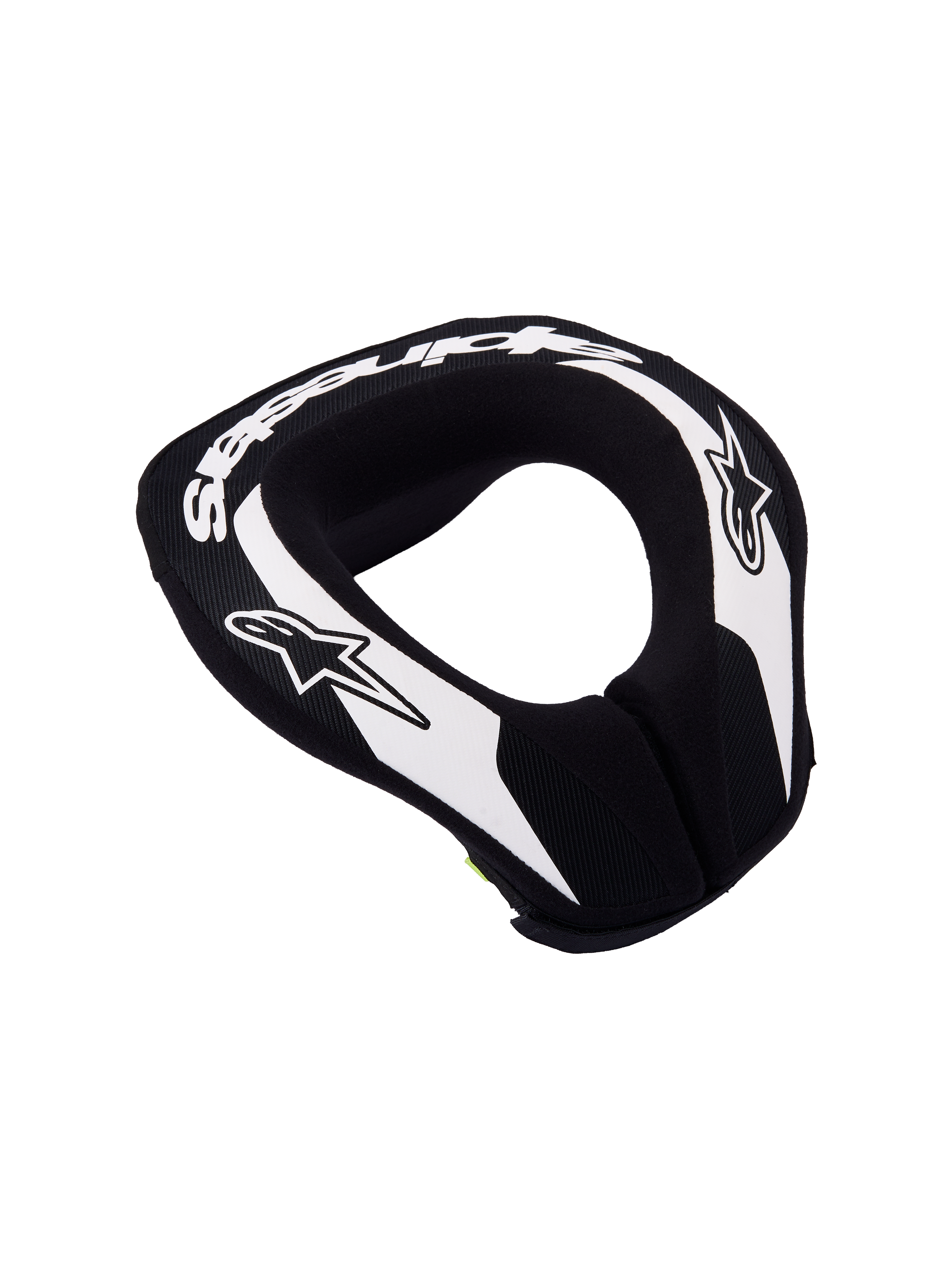 Alpinestars Collare Sequence Ragazzo, protezione collo motocross, nero e bianco, con schiuma a doppia densità.