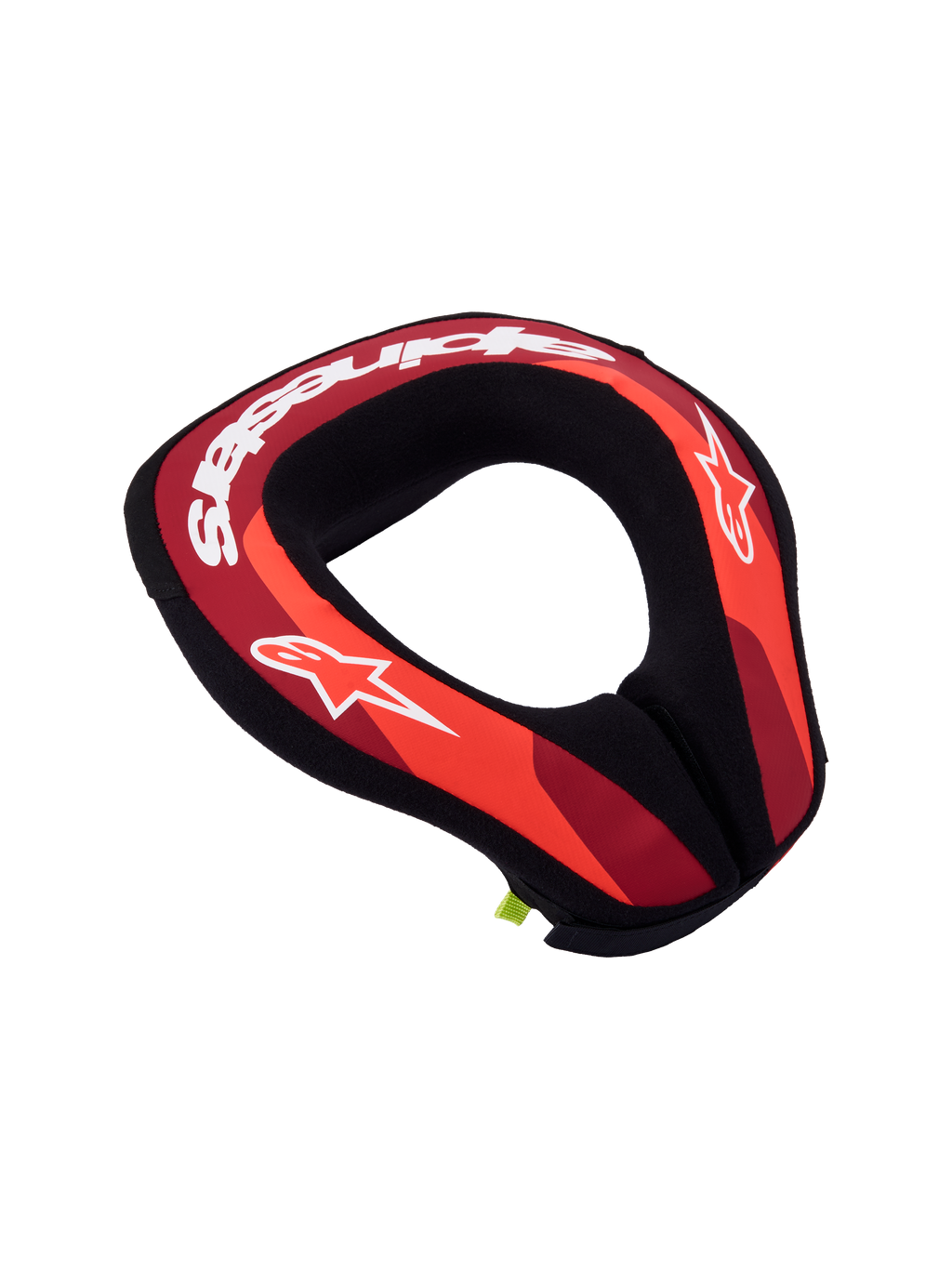 Alpinestars Collare Sequence Ragazzo, protezione collo per motocross e fuoristrada, rosso e nero, loghi bianchi.