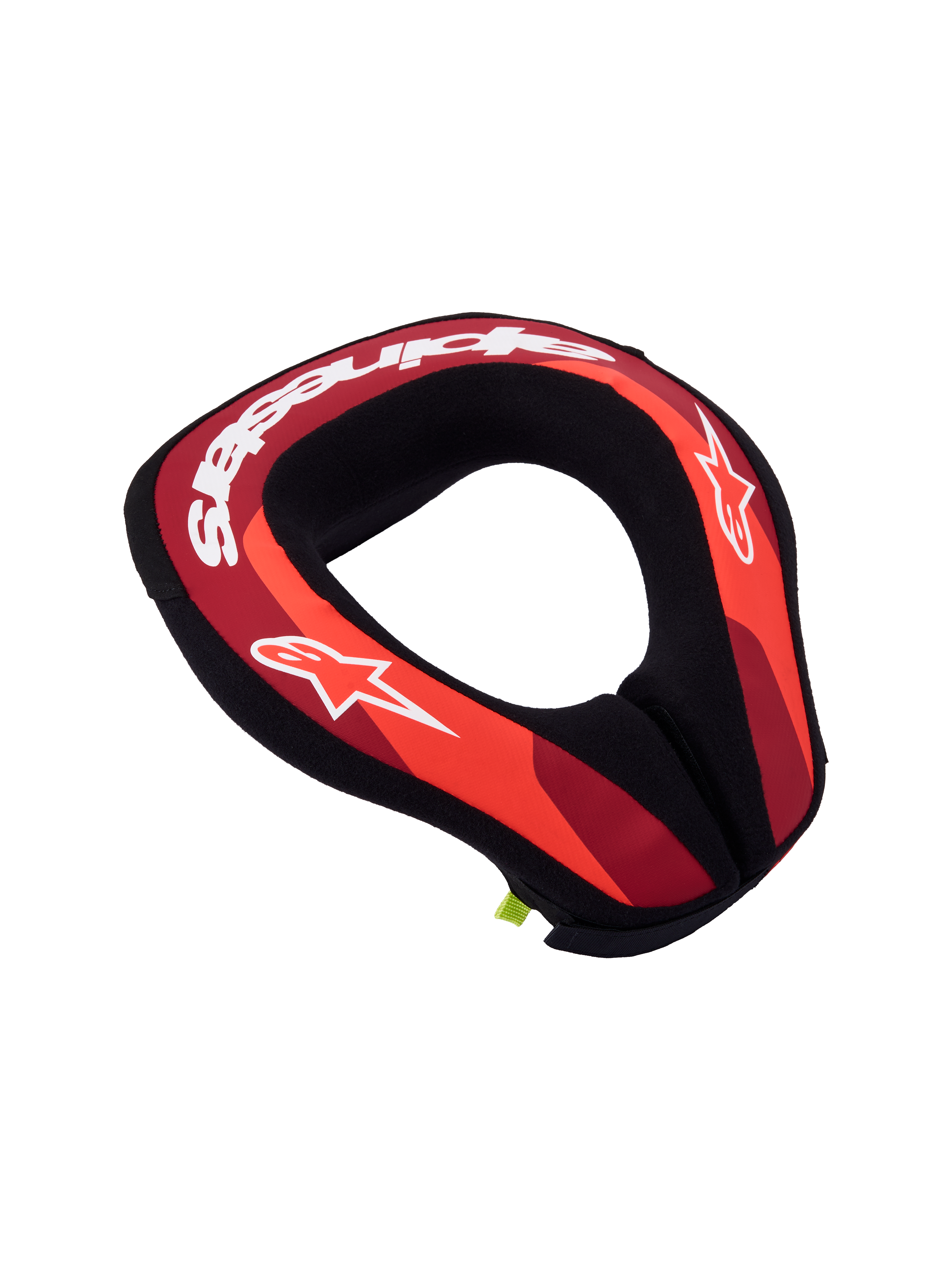 Alpinestars Collare Sequence Ragazzo, protezione collo per motocross e fuoristrada, rosso e nero, loghi bianchi.