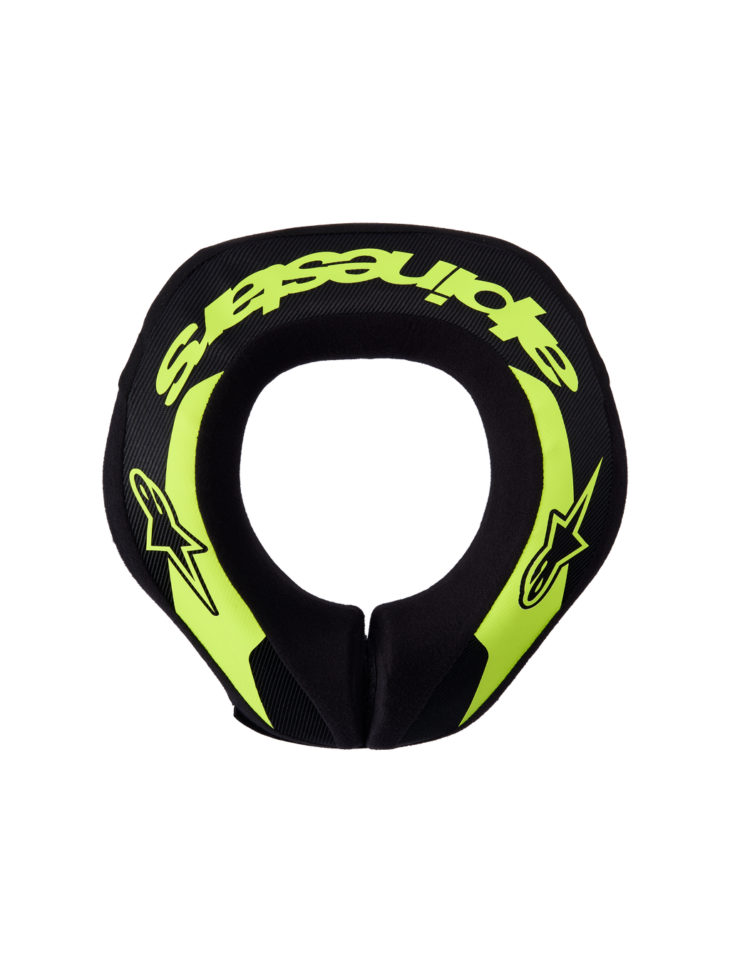 Alpinestars Collare Sequence Ragazzo, protezione collo per motocross e MTB, giallo fluo e nero, design ergonomico.