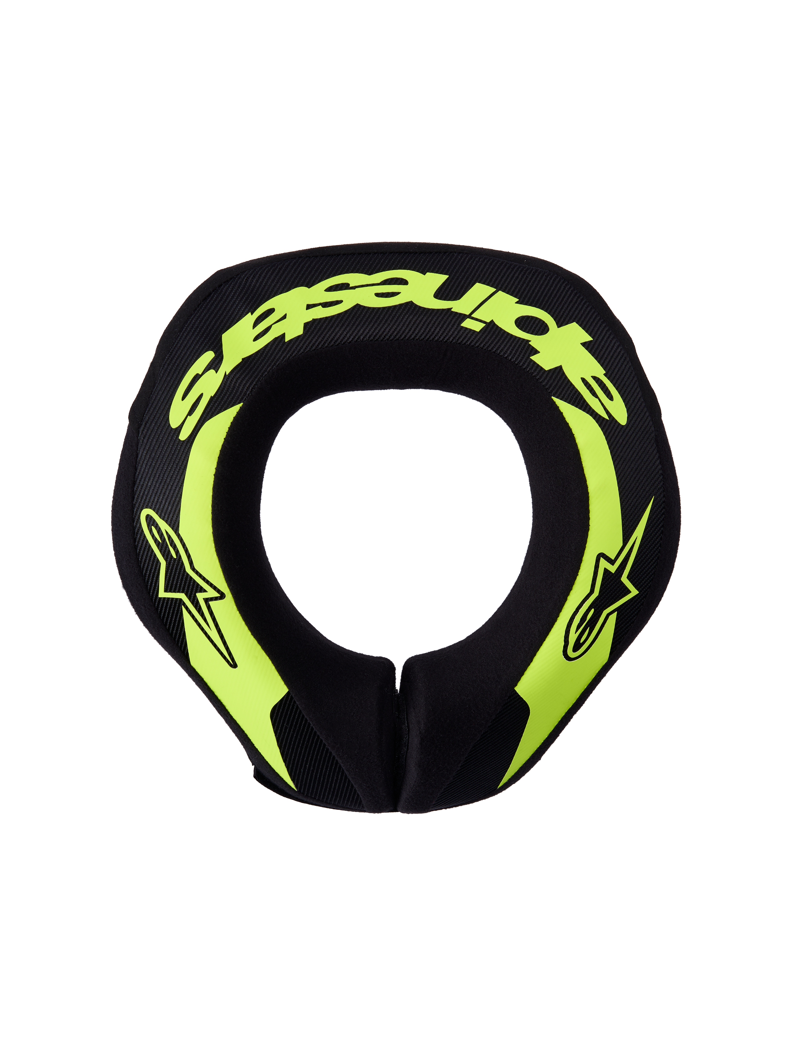 Alpinestars Collare Sequence Ragazzo, protezione collo per motocross e MTB, giallo fluo e nero, design ergonomico.