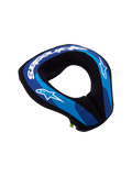 Alpinestars Collare Sequence Ragazzo, protezione collo motocross blu e bianco, schiuma ergonomica a doppia densità