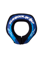 Alpinestars Collare Sequence Ragazzo, protezione collo per motocross e karting, blu e bianco, design ergonomico con imbottitura a doppia densità per giovani piloti.