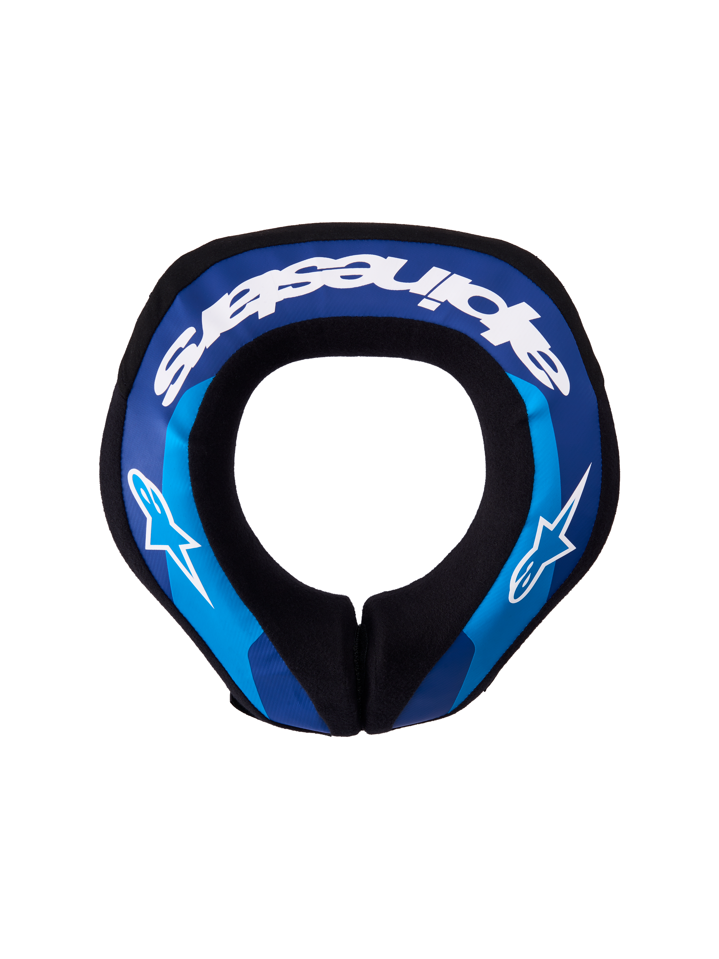 Alpinestars Collare Sequence Ragazzo, protezione collo per motocross e karting, blu e bianco, design ergonomico con imbottitura a doppia densità per giovani piloti.