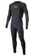 Alpinestars Intimo Tecnico Lungo per Sistema Tech-Air 10 Race, sottotuta da corsa da uomo, nero e rosso brillante, traspirante