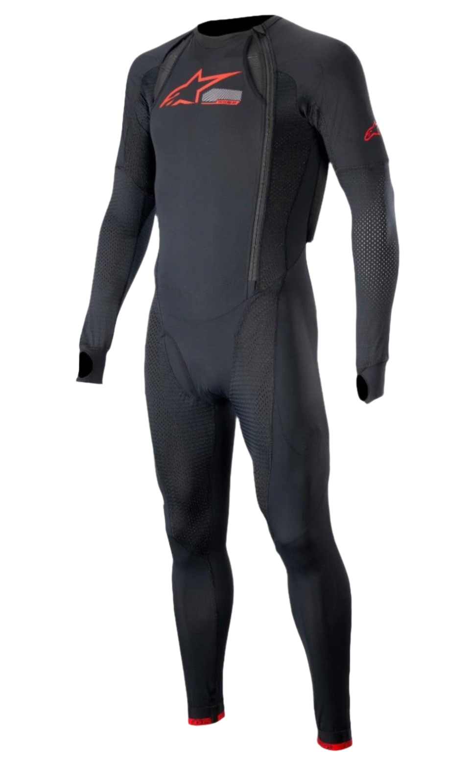 Alpinestars Intimo Tecnico Lungo per Sistema Tech-Air 10 Race, sottotuta da corsa da uomo, nero e rosso brillante, traspirante