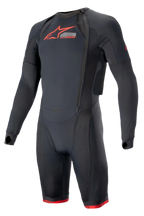 Alpinestars Tech-Air System Strato Tecnico, sottotuta racing uomo, nero e rosso, compressivo con rete per airbag Tech-Air 10.