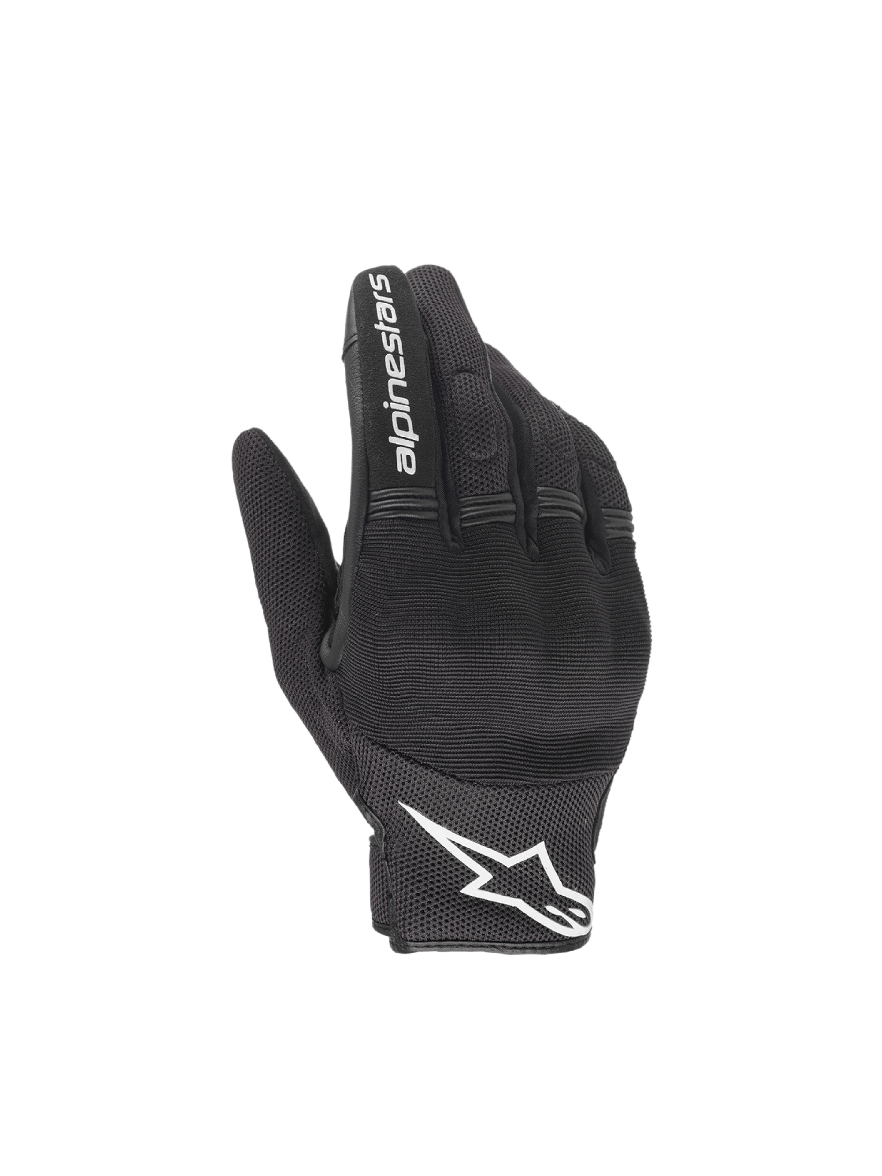 Alpinestars Guanti Copper, guanti da moto urban corti da uomo, nero e bianco, in mesh traspirante con protezione nocche.
