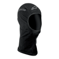 Alpinestars Passamontagna a viso aperto, intimo tecnico da moto unisex, nero con loghi argento, in tessuto tecnico traspirante, design ergonomico con cuciture flatlock e collo esteso per protezione dal vento e copertura ottimale