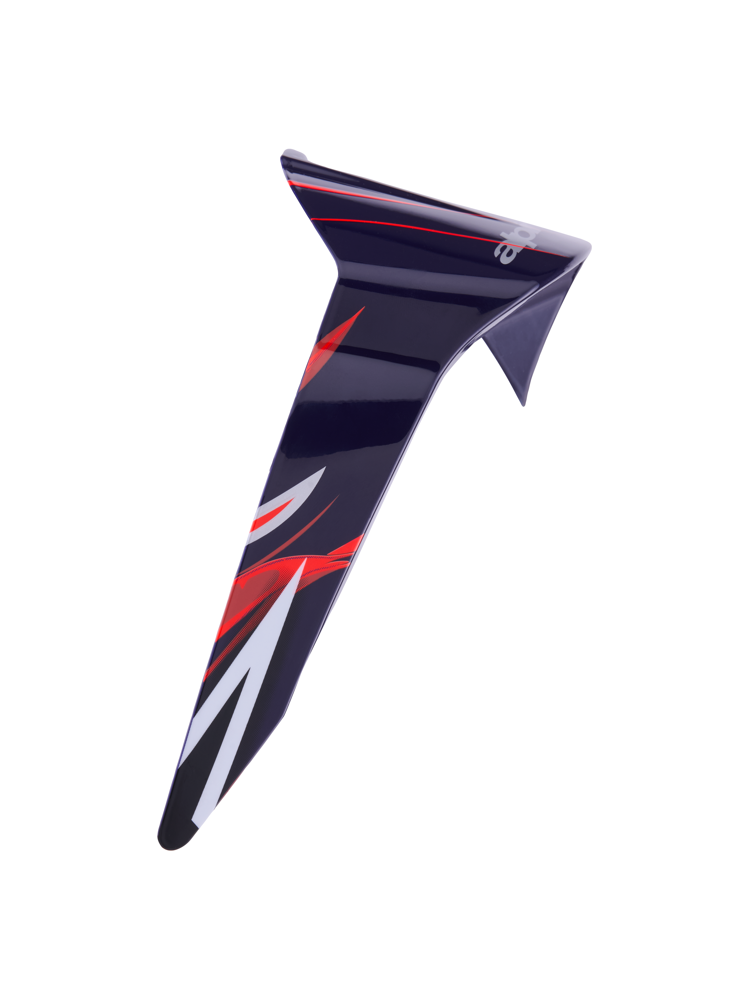 Alpinestars Supertech R10 Flyte Standard Spoiler, accessorio per casco, rosso porpora lucido con grafiche rosse e bianche, ricambio aerodinamico per caschi da corsa, finitura lucida