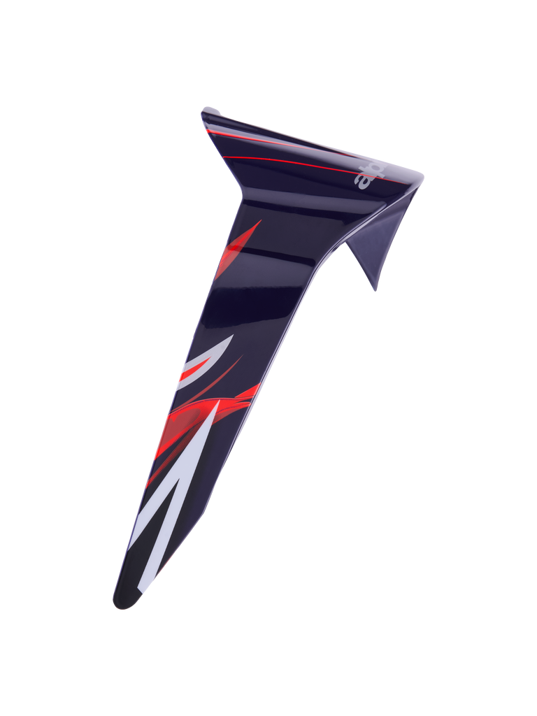 Alpinestars Supertech R10 Flyte Standard Spoiler, accessorio per casco, rosso porpora lucido con grafiche rosse e bianche, ricambio aerodinamico per caschi da corsa, finitura lucida