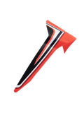 Alpinestars Supertech R10 Miller Standard Limited Edition Spoiler, spoiler aerodinamico posteriore per casco da moto, rosso con strisce nere e bianche, design racing affusolato, accessorio di ricambio per caschi S-R10
