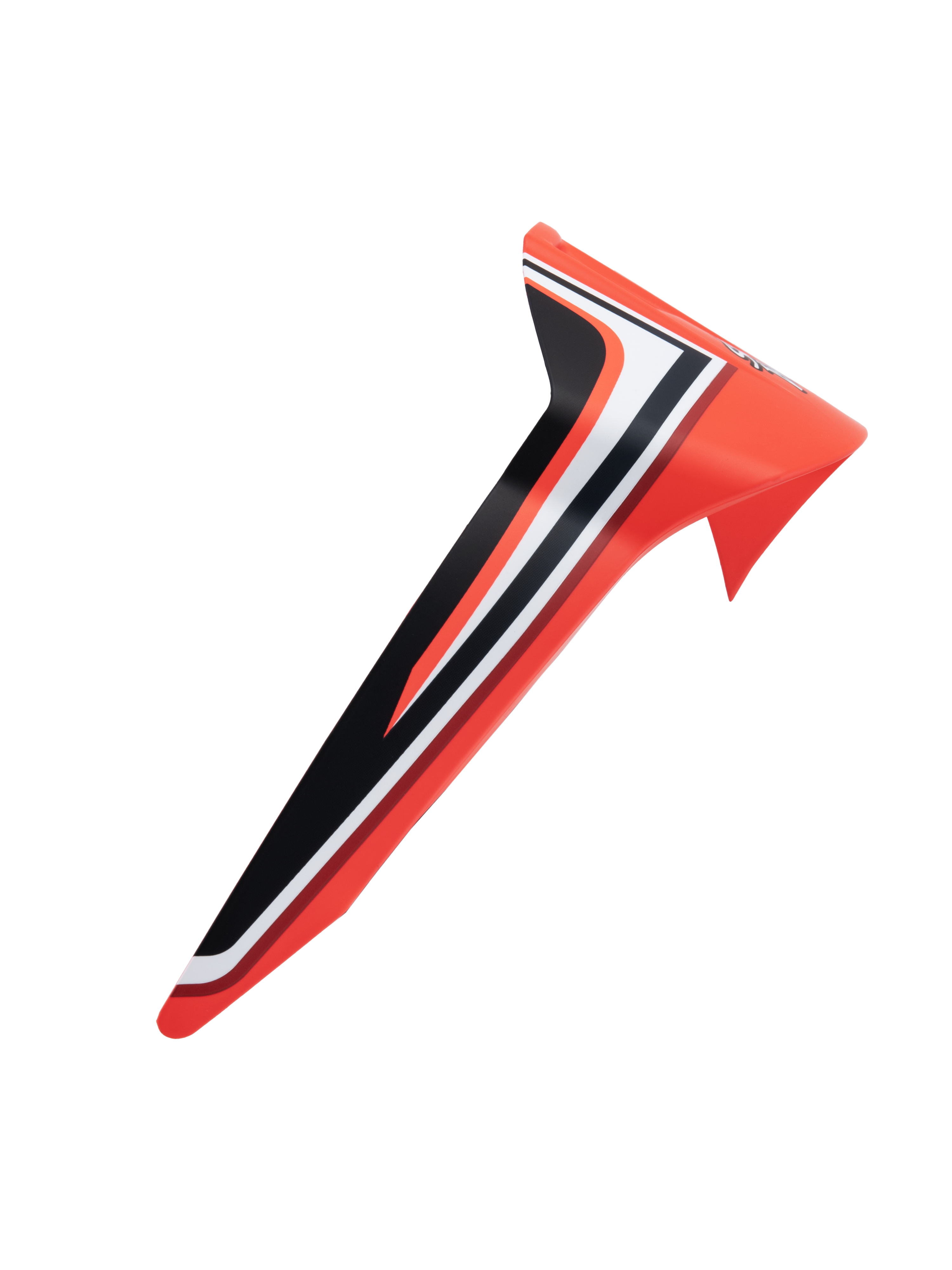 Alpinestars Supertech R10 Miller Standard Limited Edition Spoiler, spoiler aerodinamico posteriore per casco da moto, rosso con strisce nere e bianche, design racing affusolato, accessorio di ricambio per caschi S-R10