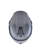 Alpinestars S-R7 Solid Helmet, Grigio Lucido, vista dall'alto che mette in risalto il design aerodinamico della calotta e le prese di ventilazione superiori scorrevoli integrate.