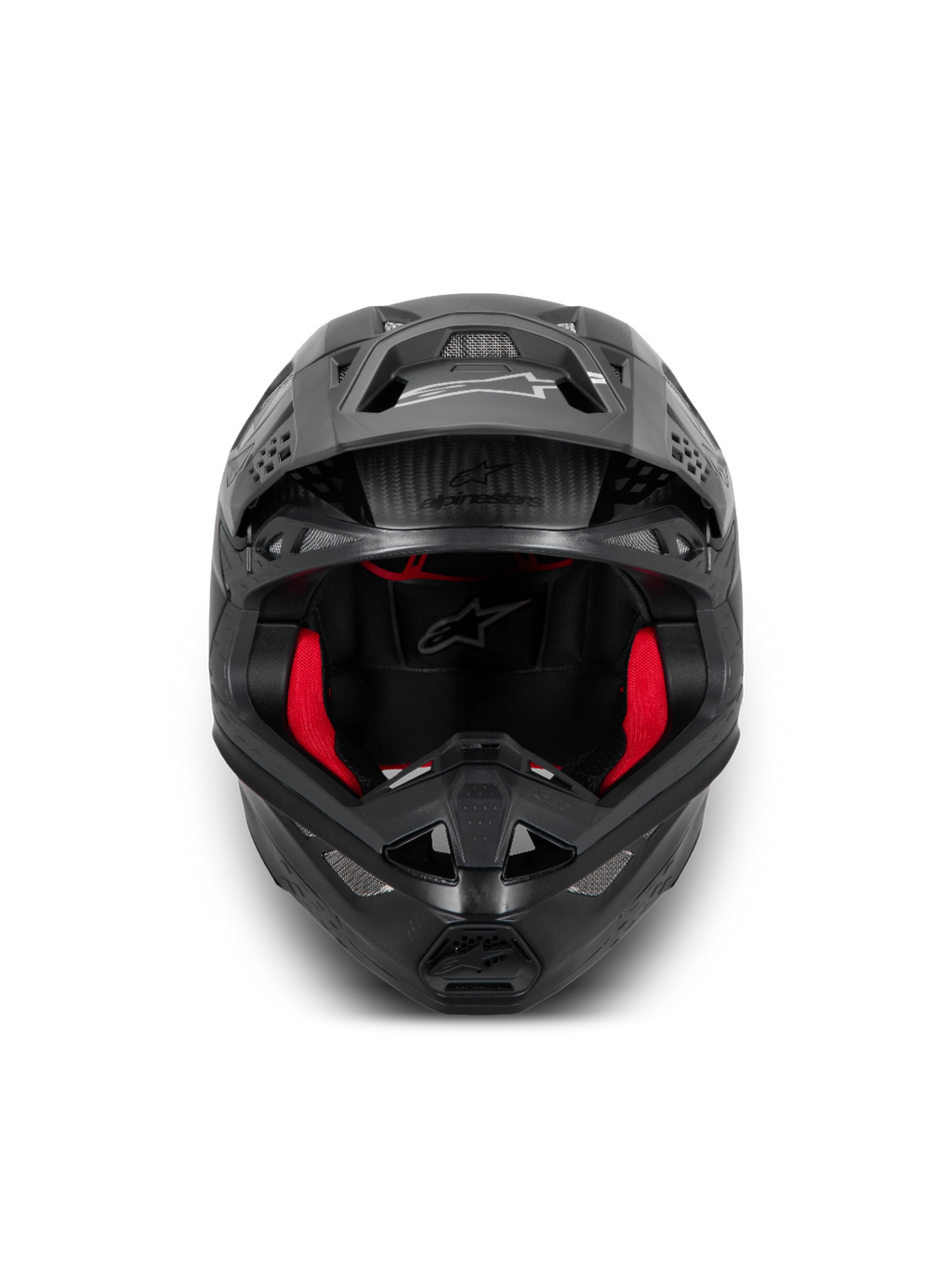 Alpinestars Casco Supertech M10 Fame ECE 22.06, casco da motocross professionale, nero e rosso, certificato ECE 22.06