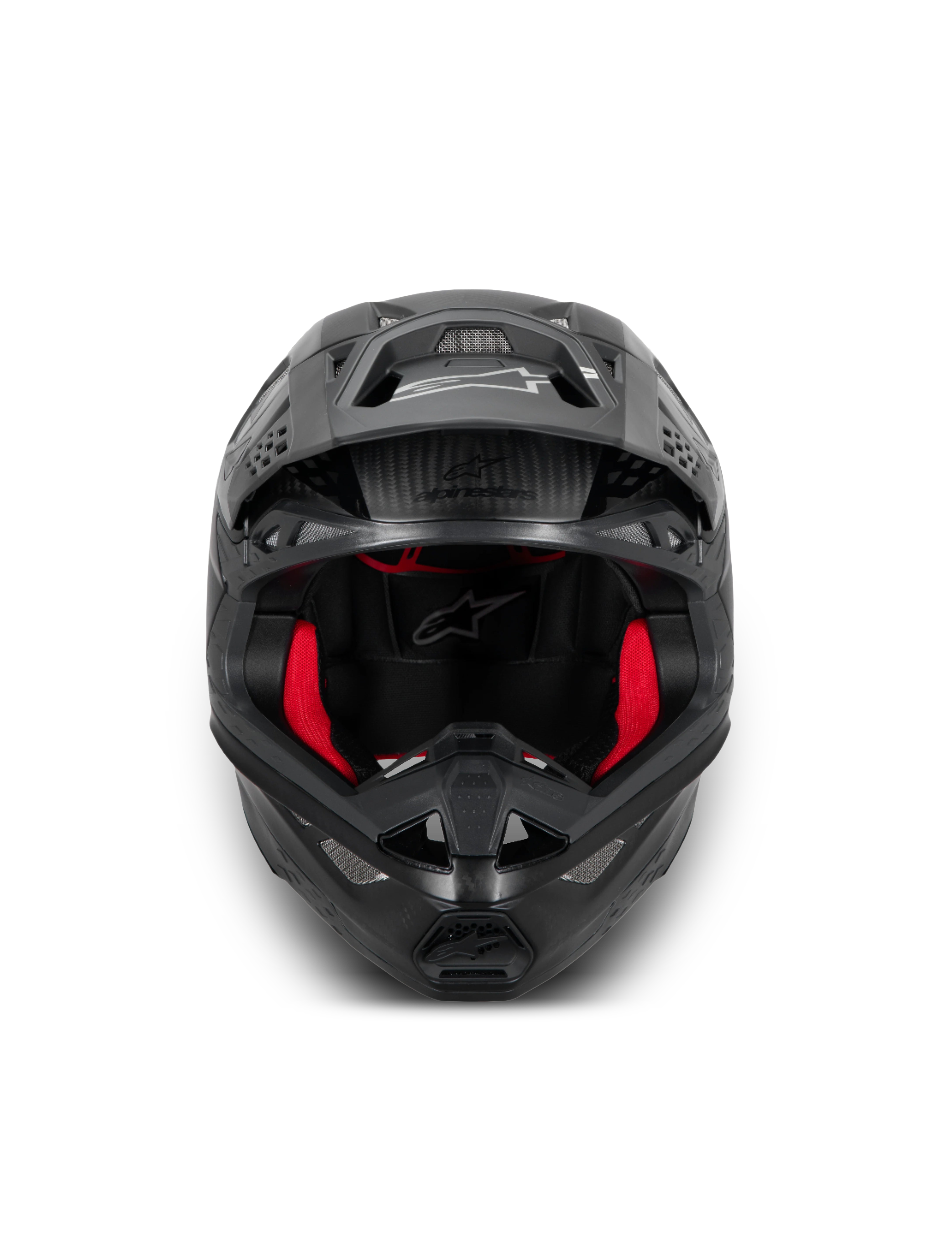 Alpinestars Casco Supertech M10 Fame ECE 22.06, casco da motocross professionale, nero e rosso, certificato ECE 22.06