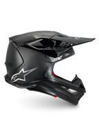 Alpinestars Casco Supertech M10 Fame, casco da motocross racing in fibra di carbonio nero opaco, certificato ECE 22.06.