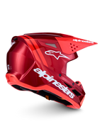 Alpinestars casco SM3 Radium ECE06, casco da motocross rosso e bianco, calotta termo-iniettata, omologato ECE 22.06.