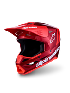 Alpinestars Casco SM3 Radium ECE06, casco da motocross racing rosso e bianco, calotta termoiniettata certificata ECE 2206