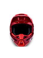 Alpinestars Casco SM3 Radium ECE06, casco da motocross rosso e bianco, calotta termo-iniettata, certificato ECE 22.06, vista frontale con sistema di ventilazione.