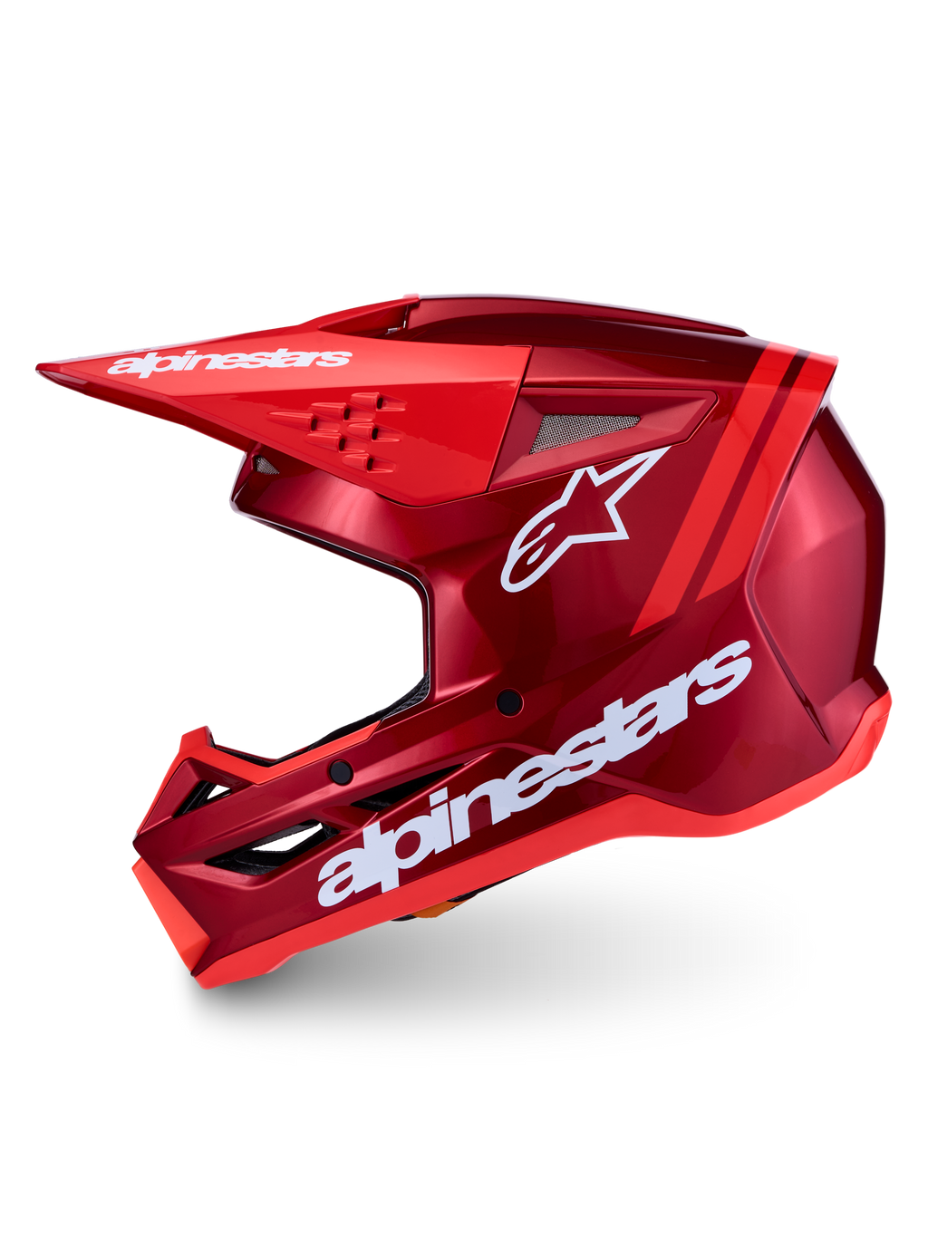 Alpinestars Casco SM3 Radium ECE06, casco da motocross per off-road, unisex, rosso e bianco, certificato ECE 22.06.