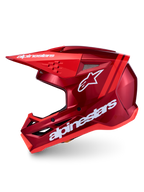 Alpinestars Casco SM3 Radium ECE06, casco da motocross per off-road, unisex, rosso e bianco, certificato ECE 22.06.
