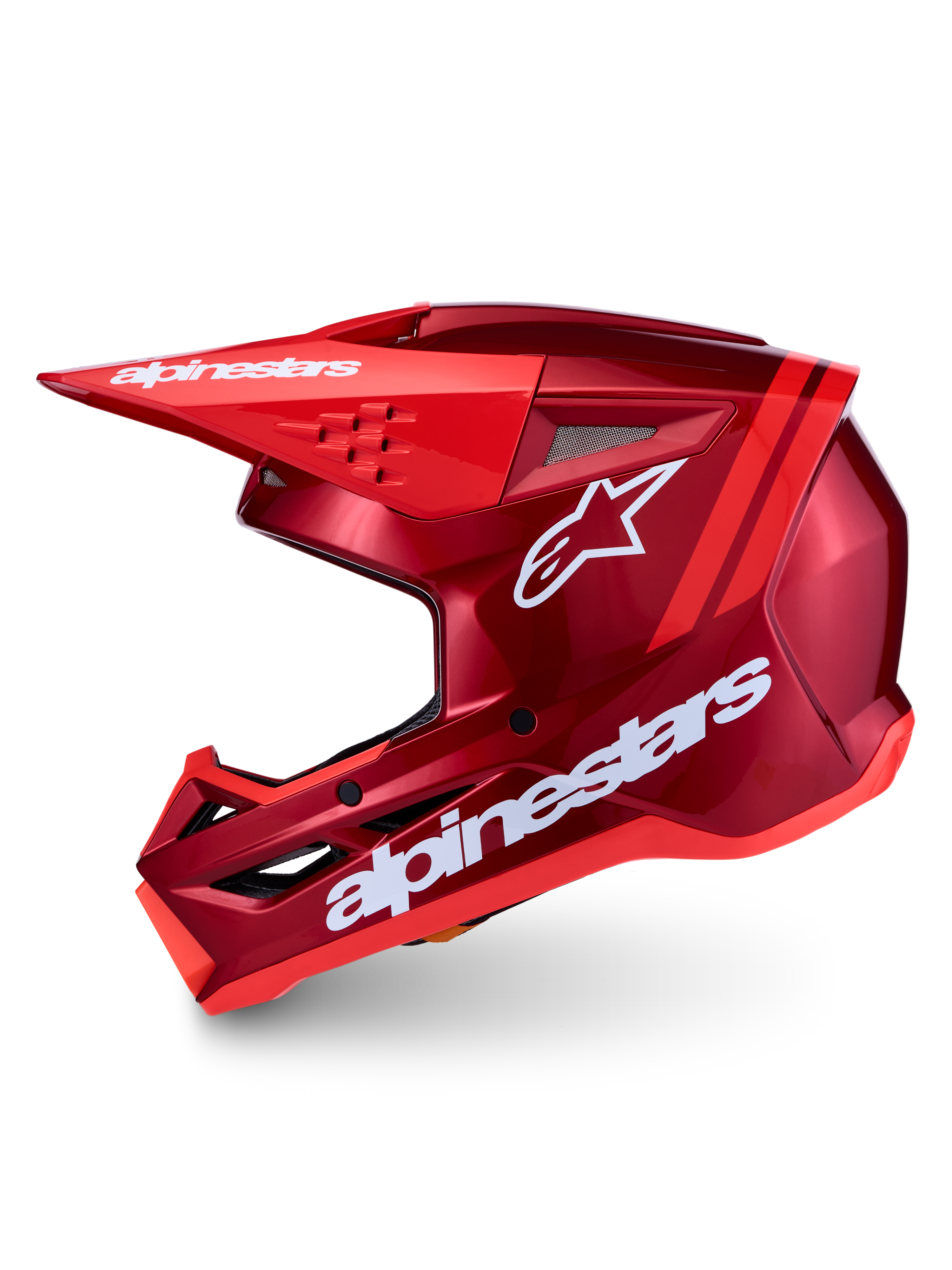 Alpinestars Casco SM3 Radium ECE06, casco da motocross per off-road, unisex, rosso e bianco, certificato ECE 22.06.