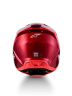 Alpinestars Casco SM3 Radium ECE06, vista posteriore rosso lucido e rosso fluo, motocross, certificazione ECE 22.06.