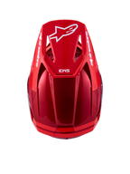 Alpinestars Casco SM3 Radium ECE06, casco da motocross rosso e bianco, calotta termo-iniettata leggera, certificato ECE.