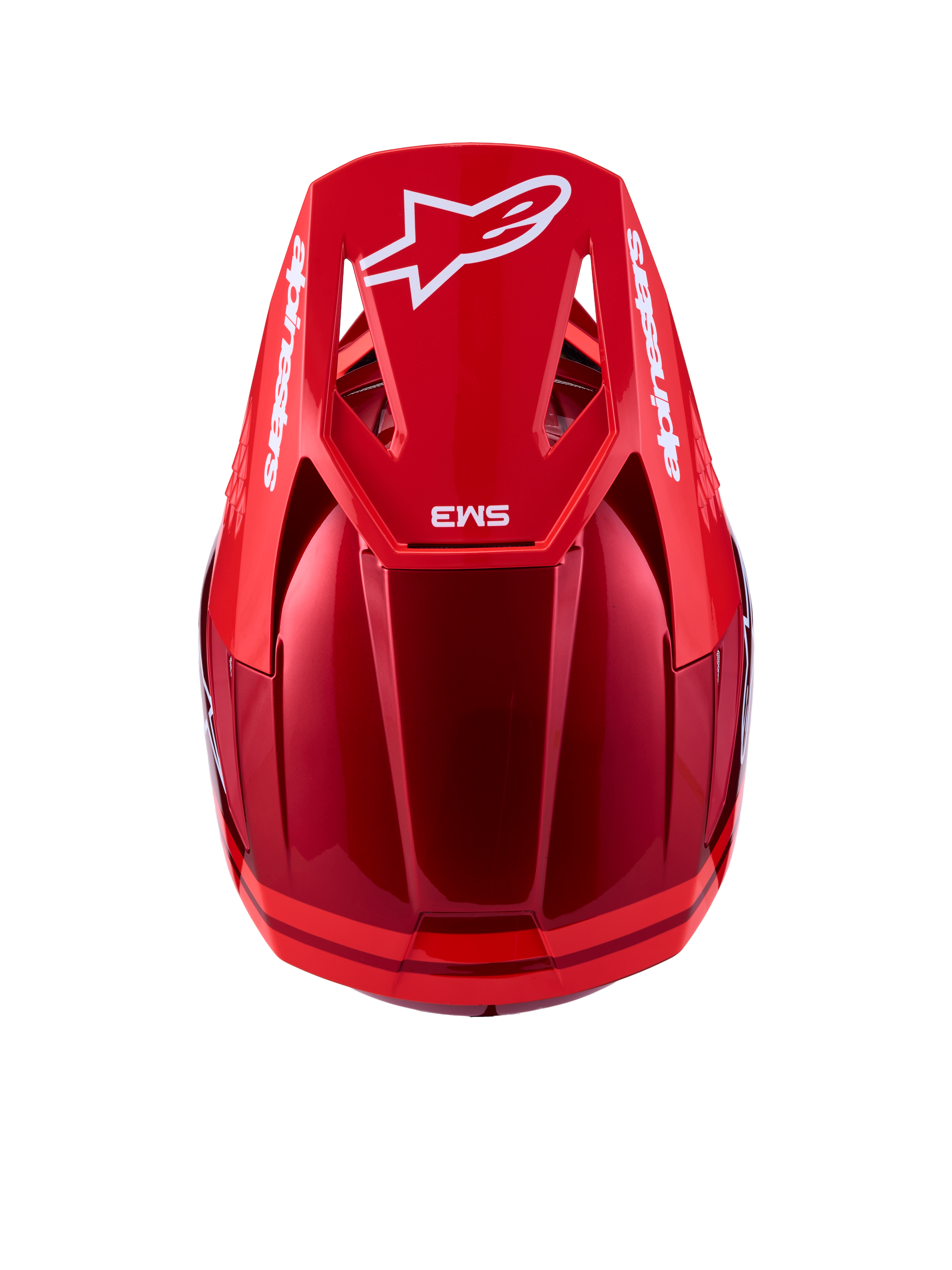 Alpinestars Casco SM3 Radium ECE06, casco da motocross rosso e bianco, calotta termo-iniettata leggera, certificato ECE.