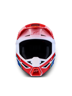 Alpinestars Casco SM3 Falcon ECE06, casco da motocross rosso e bianco, calotta termo-iniettata leggera, certificato ECE 22.06
