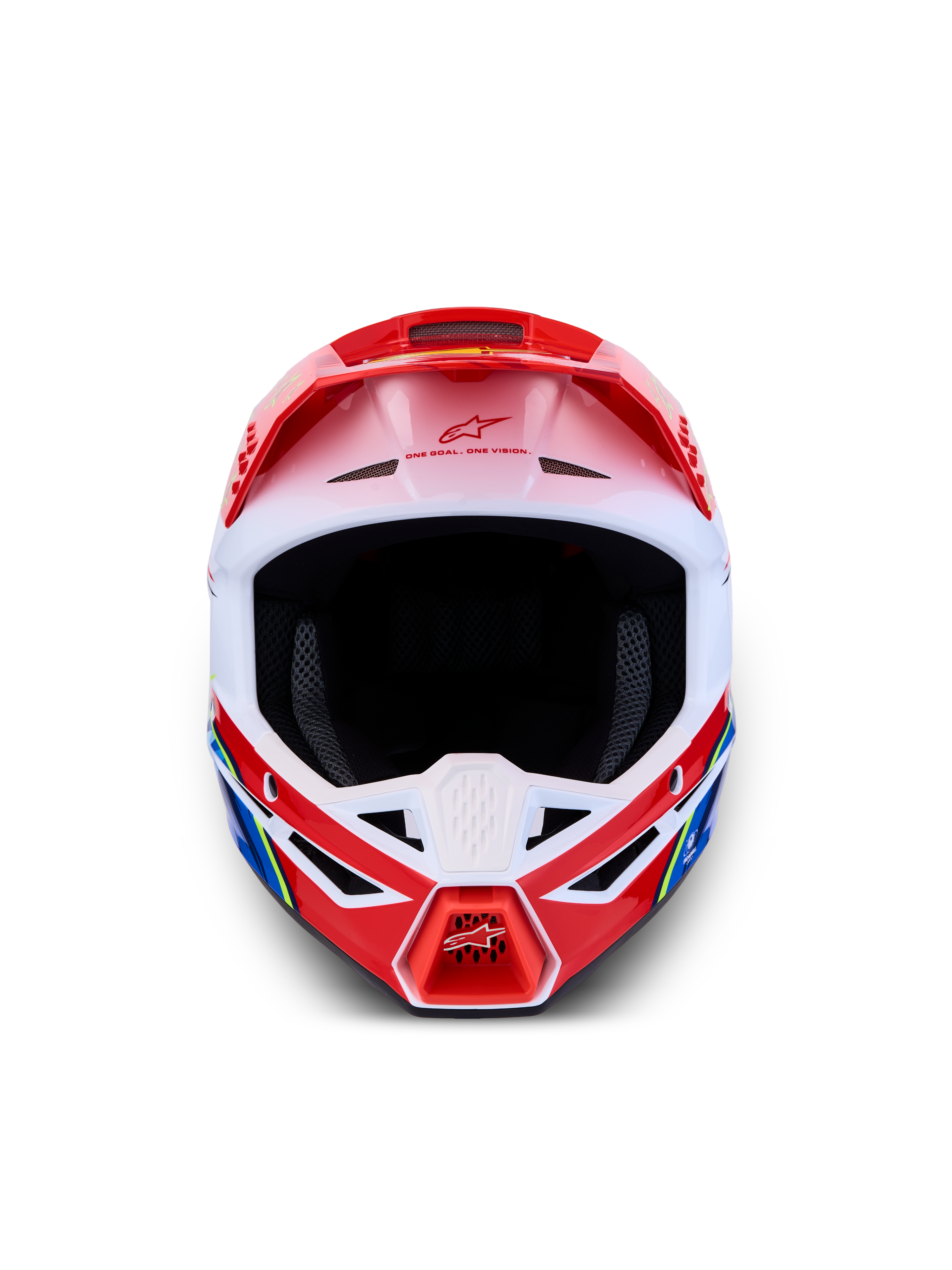 Alpinestars Casco SM3 Falcon ECE06, casco da motocross rosso e bianco, calotta termo-iniettata leggera, certificato ECE 22.06