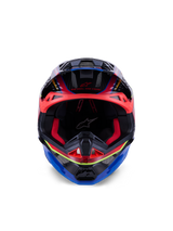 Casco Supertech M10 Era ECE 22.06 Blu Rosso Giallo Fluo Lucido
