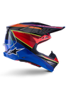 Casco Supertech M10 Era ECE 22.06 Blu Rosso Giallo Fluo Lucido