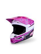 Alpinestars casco SM3 Falcon Ragazzo ECE06, casco da motocross viola e bianco con accenti rosa, certificato ECE 22.06.