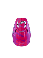 Alpinestars Casco SM3 Falcon Ragazzo ECE06, casco da motocross per ragazzi, rosa fluo e viola con grafiche a stella bianche, certificato ECE 2206