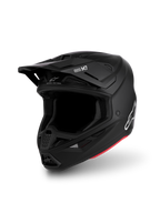 Alpinestars casco S-M7 Solid ECE06, casco da motocross nero opaco unisex, calotta aerodinamica con prese d'aria e visiera, certificato ECE 22.06 per off-road