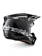 Alpinestars Casco S-M5 Corp ECE 22.06, casco da motocross grigio scuro lucido e bianco, certificato ECE per off-road