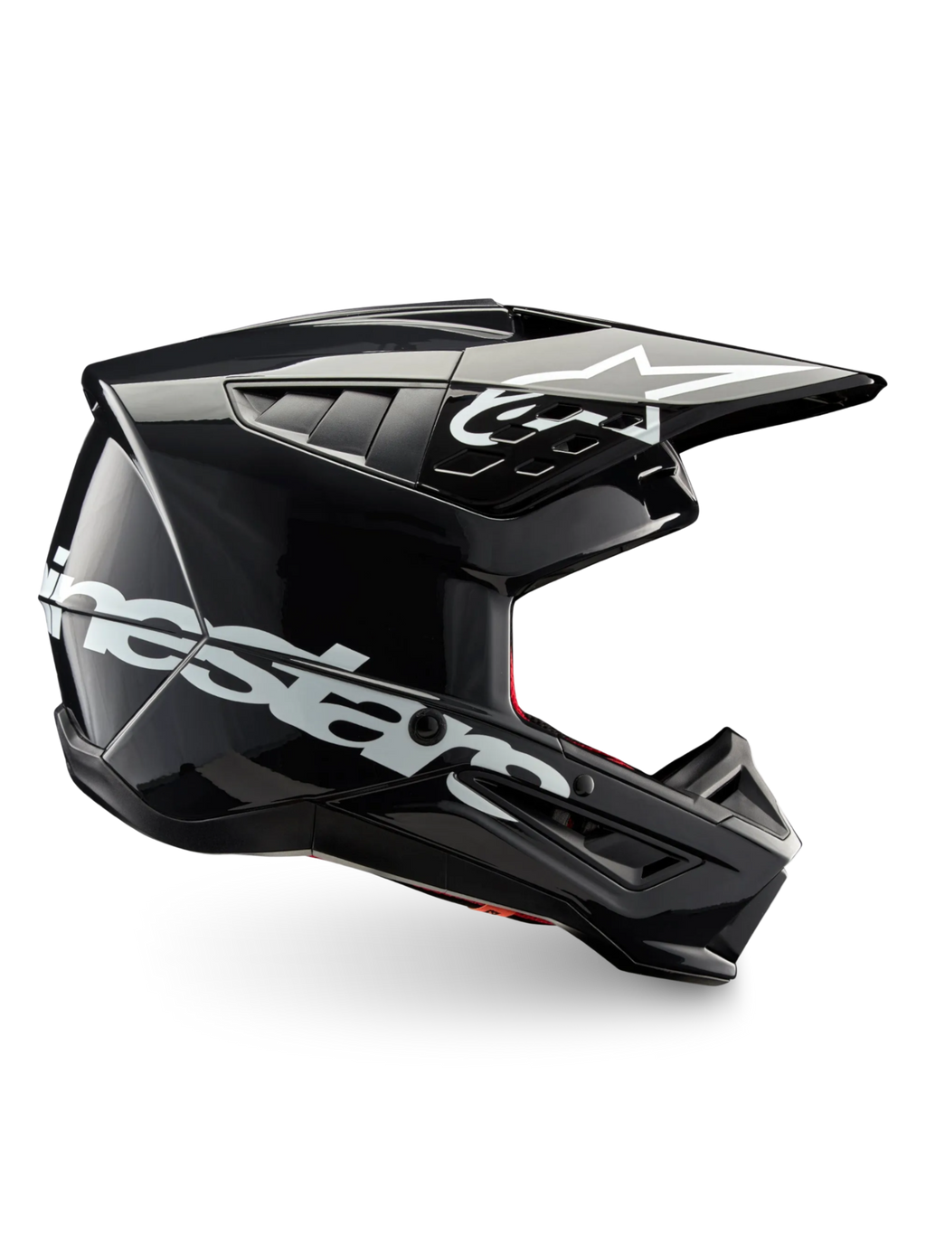 Alpinestars Casco S-M5 Corp ECE 22.06, casco da motocross off-road, grigio scuro lucido e bianco, calotta in termoplastica leggera, certificato ECE